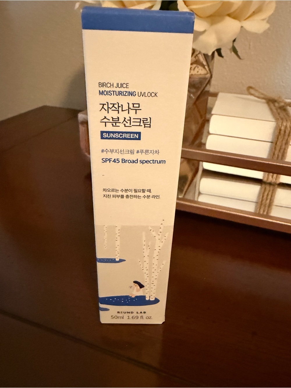 ROUND LAB Birch Juice Moisturizing UVLOCK SPF 45 NIB